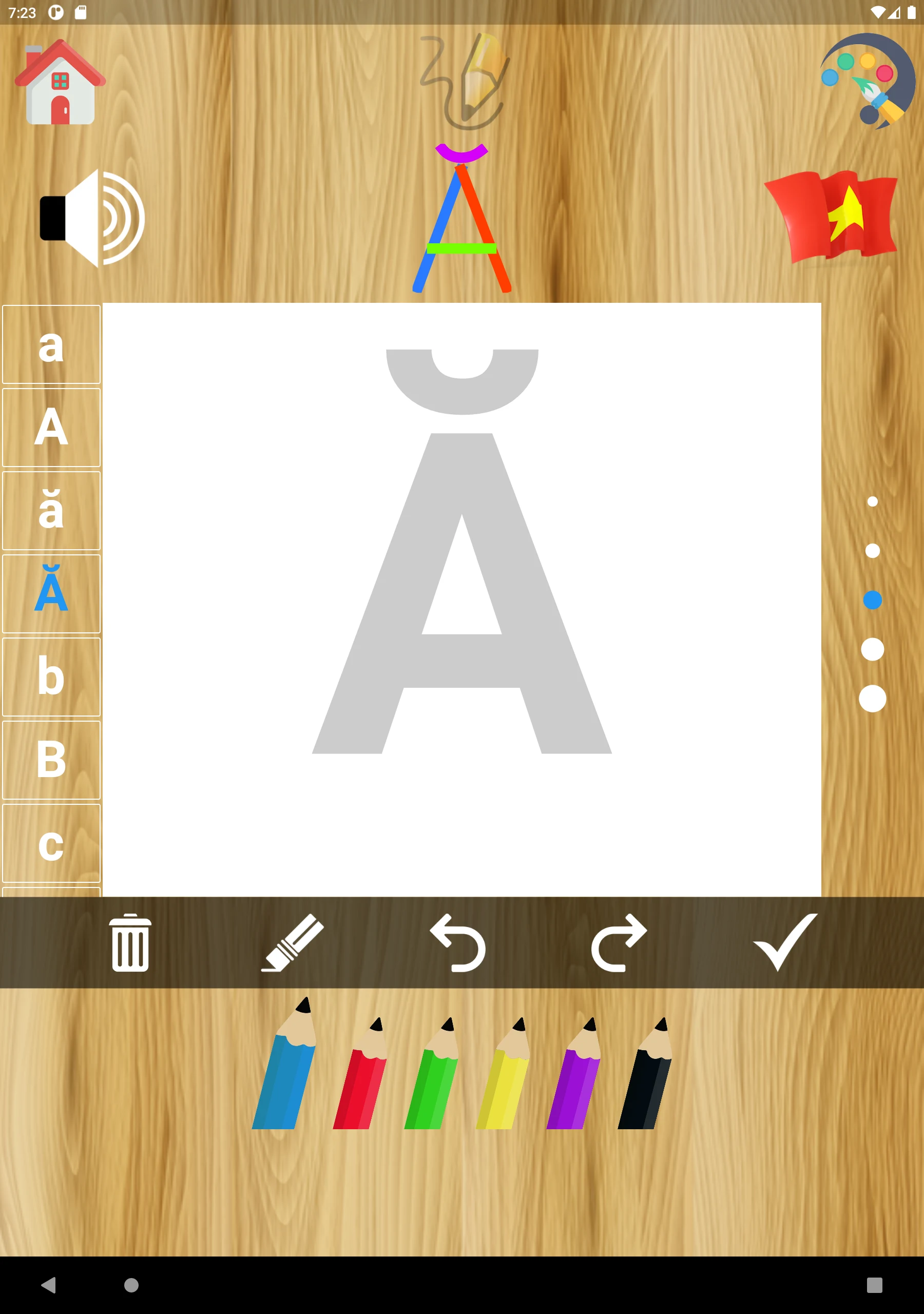 Bé Học Chữ Cái Viết Tô Màu ABC screenshot